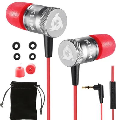 Produktbild von KLIM Fusion In-Ear Kopfhörer mit Mikrofon, Memory Foam, 3.5 mm Klinke, Geräuschisolierung, Gaming & Sport geeignet