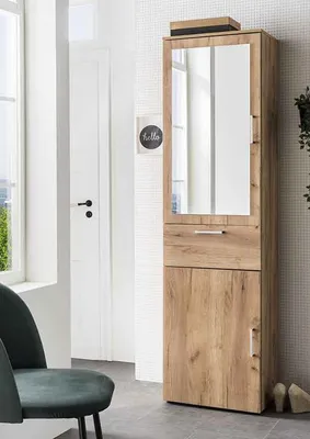 Produktbild von Garderobenschrank >8871-79< in Wotaneiche, Holzwerkstoff - 50x195x32cm (BxHxT)