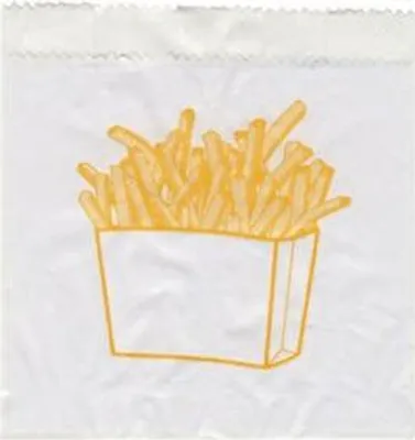 Image de Sac en papier pour frites 10+5 cm x 11 cm 300 pièces.