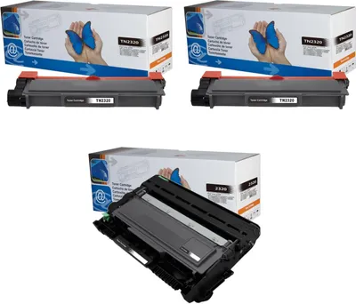 Produktbild von 2x D&C Toner + Trommel kompatibel mit Brother TN2320 / DR2320