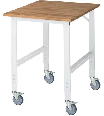 Produktbild von RAU Arbeitstisch 750x1000x910-1230 fahrbar B-Platte 25mm l.gr