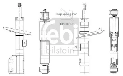 Produktbild von FEBI BILSTEIN Stoßdämpfer Vorne Links für LAND ROVER Range Rover Evoque (L538) Federbein 1002778