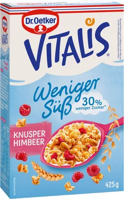 Produktbild von Vitalis Weniger süß Knusper Himbeere 0,425Kg