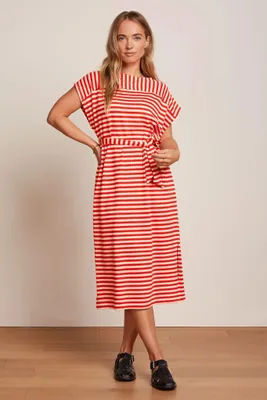 Zdjęcie produktu dla Sukienka King Louie Vera Chopito Stripe 09709 Ognista czerwień