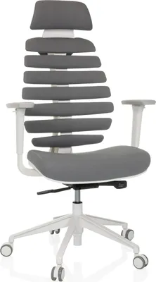 Obrázok produktu pre hjh OFFICE Profesionálna kancelárska stolička ERGO LINE W Ergonomická kancelárska stolička s podrúčkami Látka Smokey Elegance Otočná stolička do kancelárie, domácnosti