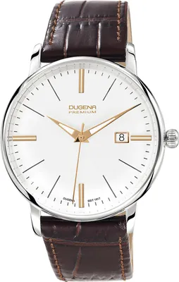 Produktbild von DUGENA Herrenuhr 7000167 Festa, Quarz, Bicolor, Edelstahl, Saphirglas, Leder