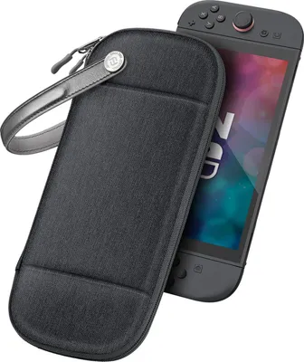 Produktbild von FINTIE Slim Tasche Kompatibel mit Nintendo Switch 2 (2025) - [Ultradünn] Stoßfeste Hartschalen Tragetasche mit 10 Spielkartenhaltern für Switch 2, Grau