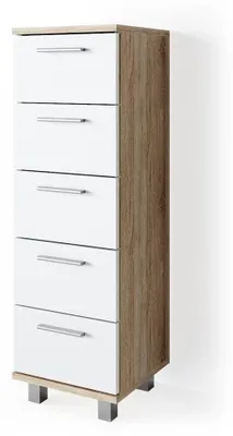 Image de Étagère de salle de bain avec beaucoup d'espace de rangement, 30 x 95 cm