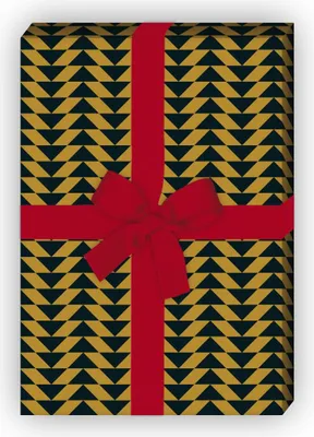 Produktbild von Elegantes grafisches Geschenkpapier mit Rauten, Streifen Dekor, schwarz - G8273, 32 x 48cm