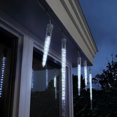 Produktbild von LED Eiszapfen  Lichterkette transparent Außen 2,70 m