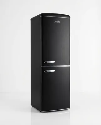 Image de DMDK DKC3 Réfrigérateur-congélateur combiné rétro 181 cm noir mat