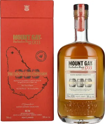 Produktbild von Mount Gay The Cognac Cask Expression MASTER BLENDER COLLECTION 58% Vol. 0,7l in Geschenkbox