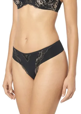 Produktbild von Triumph Primrose Florale Hipster String, Farbe: Black 04/0004, Größe: 42 Hipster String