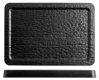 Immagine prodotto di H&H Set 3 Piatti Rettangolari Melamina Nero Cm36X25XH2,5