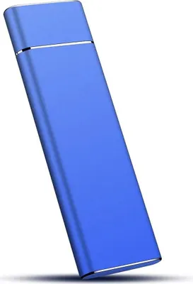 Produktbild von Tragbare externe Festplatte, USB 3.1, externe Festplatte für Mac, PC, Desktop, Laptop, 1 Stück (blau, 1 TB, 64 GB Erweiterungskapazität)