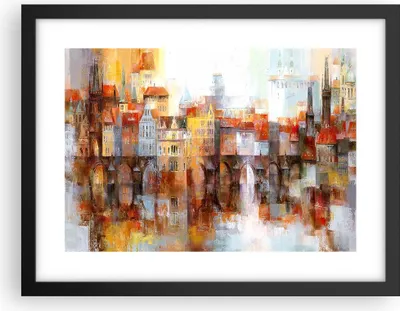 Produktbild von Gerahmtes Poster - Schwarzer Rahmen - Stadt Mietshaus - 40x30 cm - Wand Bild - Wanddeko - Wandbilder - Kunstposter - Wandposter - Bilderrahmen - Bilder - Kunstdruck - Wandbild - P2BAA40x30-3476