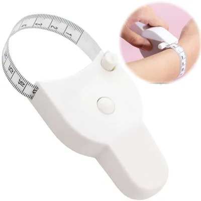 Productafbeelding van Lichaamsmeetlint - Zacht meetlint - 150 cm - Intrekbaar - Wit