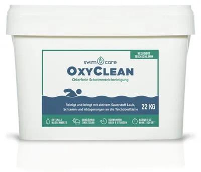 Produktbild von swimcare OxyClean 22kg Chlorfreie Schwimmteich-Reinigung Aktivsauerstoff