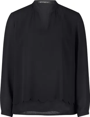 Produktbild von Betty Barclay Damen Schlupfbluse Langarm Stehkragen figurumspielend 68 cm