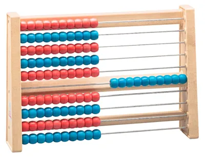 Produktbild von WISSNER® aktiv Lernen – 100er Rechenrahmen rot/blau aus RE-Wood®, nachhaltig, schadstofffrei, PEFC-, Grundschule & Mathematikunterricht, h