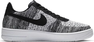 A side view of a Nike Air Force 1 Flyknit 2 sneaker.