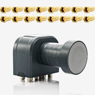 Produktbild von PremiumX Set DEK 818 Octo LNB Direktanschluss 8 Teilnehmer mit 16x F-Stecker