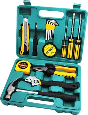 Produktbild von Werkzeugkoffer Werkzeug Set Tools 16 Teile Kasten Box Kiste Heimwerker Bits