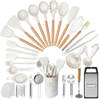 Produktbild von 46-teiliges Set aus Silikon-Küchenutensilien