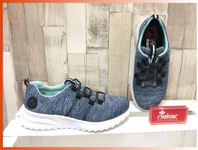 Produktbild von Rieker Damen Slipper jeansblau, Memo Soft Innensohle 37