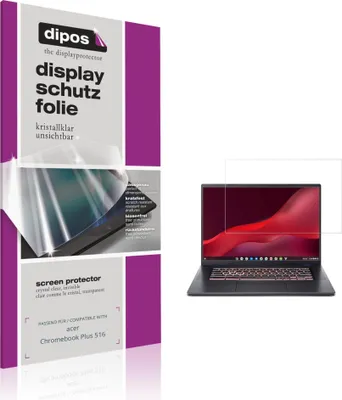 Produktbild von 2x Schutzfolie für acer Chromebook Plus 516 klar Displayschutzfolie Folie Display Schutz dipos