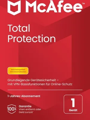 Produktbild von McAfee Total Protection 1-Gerät 1-Jahr Win/Mac/Android/iOS