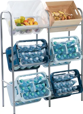 Produktbild von Kastenständer, für 6 Kisten, grau