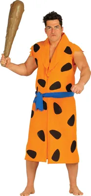 Produktbild von Troglodyten Film Kostüm Steinzeit Karneval Steinzeitkleidung Prähistorische Bekleidung Kostüme für Erwachsene Party Outfits Steinzeit Tunika Mittelalter, Größe: 48 - 50 (M) Farbe: Orange