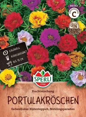 Produktbild von SPERLI Portulakröschen Prachtmischung Portulaca grandiflora 100 Pflanzen