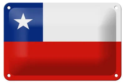 Produktbild von Blechschild Flagge Chiles 18x12cm Flag of Chile
