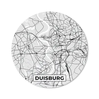 Produktbild von MuchoWow® Mauspad Mousepad Duisburg - Karte - Stadtplan - Deutschland 50x50 cm - Mousepads - Maus Mat - Pad - Mausunterlage - Vinyl