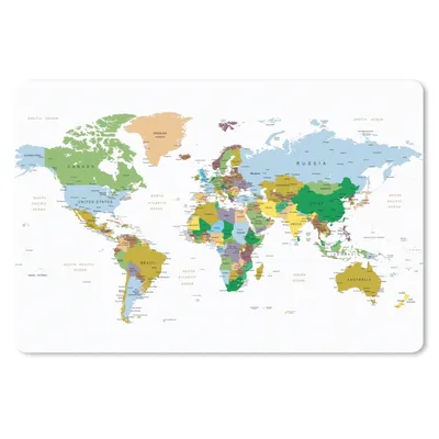 Produktbild von MuchoWow® Mauspad Mousepad Weltkarte - Erde - Farben 27x18 cm - Mousepads - Maus Mat - Pad - Mausunterlage - Büroartikel - Desk Matten