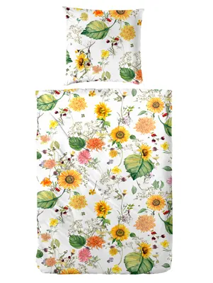 Produktbild von Primera Renforce Bettwäsche 135x200 Bienenretter Sonnenblumen Sommer Blüten gelb 123085-51
