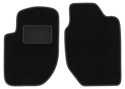 Image de Tapis de sol avant velours sur-mesure pour Land Rover Freelander I (1996-2006, SUV) noir, jeu 2 pièces, fixations - STANDRAD