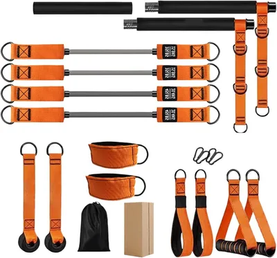 Obrázok produktu pre Sada pilatesových tyčí – Fitness zariadenie – Cvičenie doma – Nastaviteľný odpor – 39x17x12 cm – Bez špecifikácie