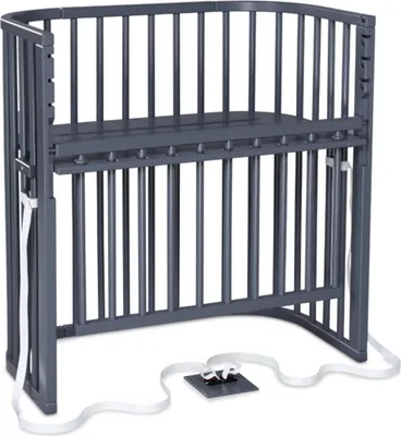 Produktbild von babybay Beistellbett Boxspring Comfort Plus - Schiefergrau