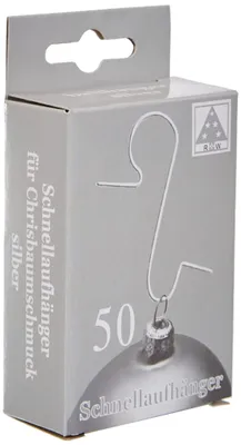 Produktbild von Kugel-Aufhänger in Box, | 50 Stück Silber