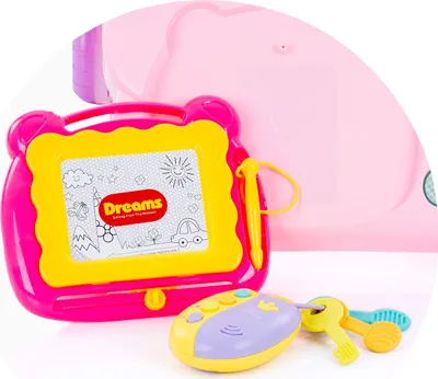 Produktbild von Chipolino Lauflernwagen Funny, Spielcenter, Melodien und Geräusche, Zeichenbrett pink