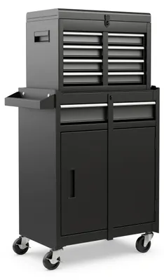 Immagine prodotto di Cassetta degli attrezzi - Armadio per l'officina - Organizzatore di utensili - Contenitore di stoccaggio - Carrello per attrezzi - Ruote bloccabili
