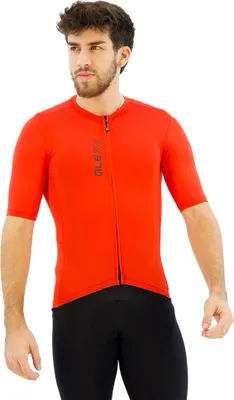 Zdjęcie produktu dla Koszulka rowerowa z krótkim rękawem ALÉ – PRAGMA COLOR BLOCK – czerwona, rozmiar M