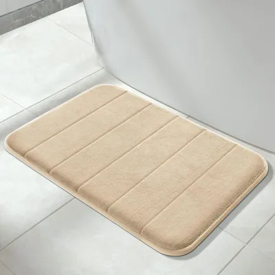 Productafbeelding van Antislip badmat, 61 x 43 cm, super absorberend, dik, machinewasbaar, beige