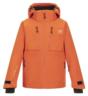 Productafbeelding van 2117 OF SWEDEN Lillpite, gevoerde kinder ski-jas met capuchon, oranje, maat 140