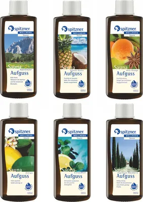 Produktbild von Spitzner Wellness Saunaaufguss 6er Vorteilspack 6 Sorten Saunaset Aufgussset