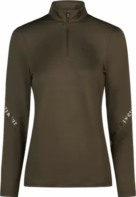 Produktbild von Pikeur Damen Langarmshirt ZIP SHIRT deep khaki Shirts Sports HW 25, Größe:38