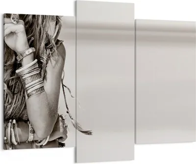 Produktbild von Bild auf Leinwand - Leinwandbild - 3 Teile - Frau Armband Jahrgang - 130x100cm - Wand Bild - Wanddeko - Wandbilder - Leinwanddruck - Bilder - Wanddekoration - Leinwand bilder - CB130x100-4839